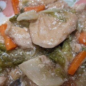 鶏むね肉と白菜の中華風炒め煮